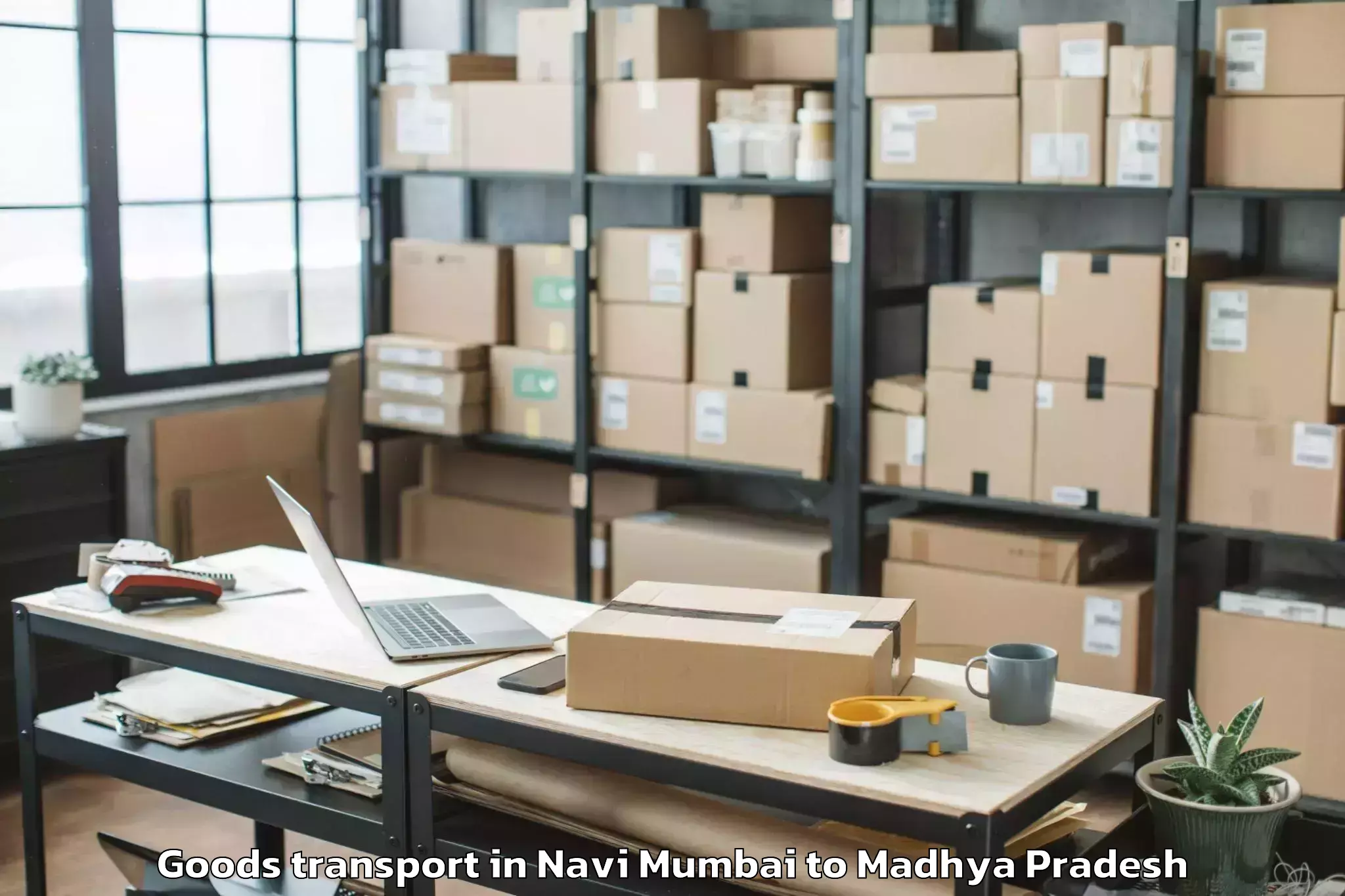 Expert Navi Mumbai to Shajapur Goods Transport